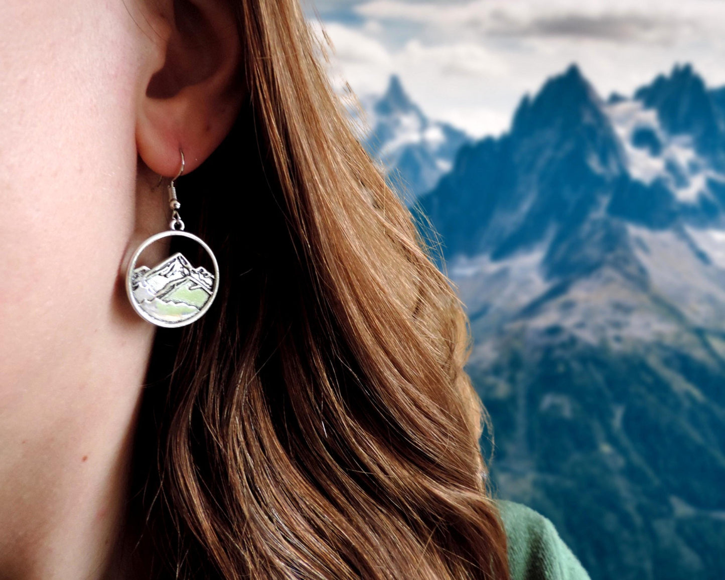 Mountain Hiking Earrings Gift