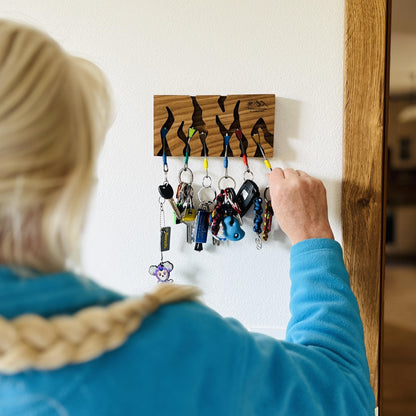 Big Elm Wood Climbing Key Holder for Climbers Gift