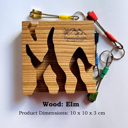 Wood Climbing Key Holder for Climbers Gift