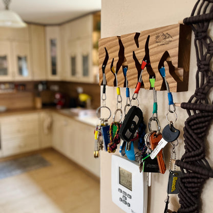 Big Elm Wood Climbing Key Holder for Climbers Gift