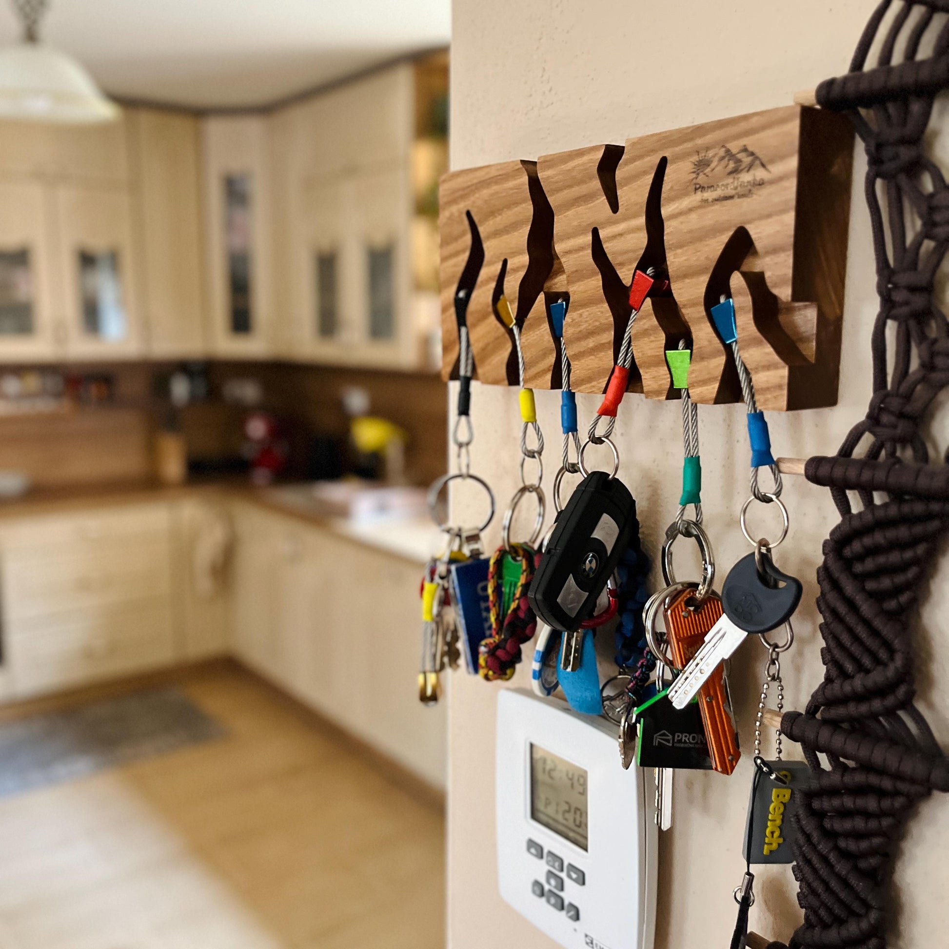 Big Elm Wood Climbing Key Holder for Climbers Gift