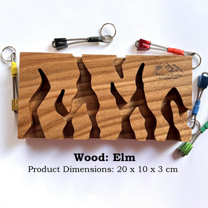Big Elm Wood Climbing Key Holder for Climbers Gift