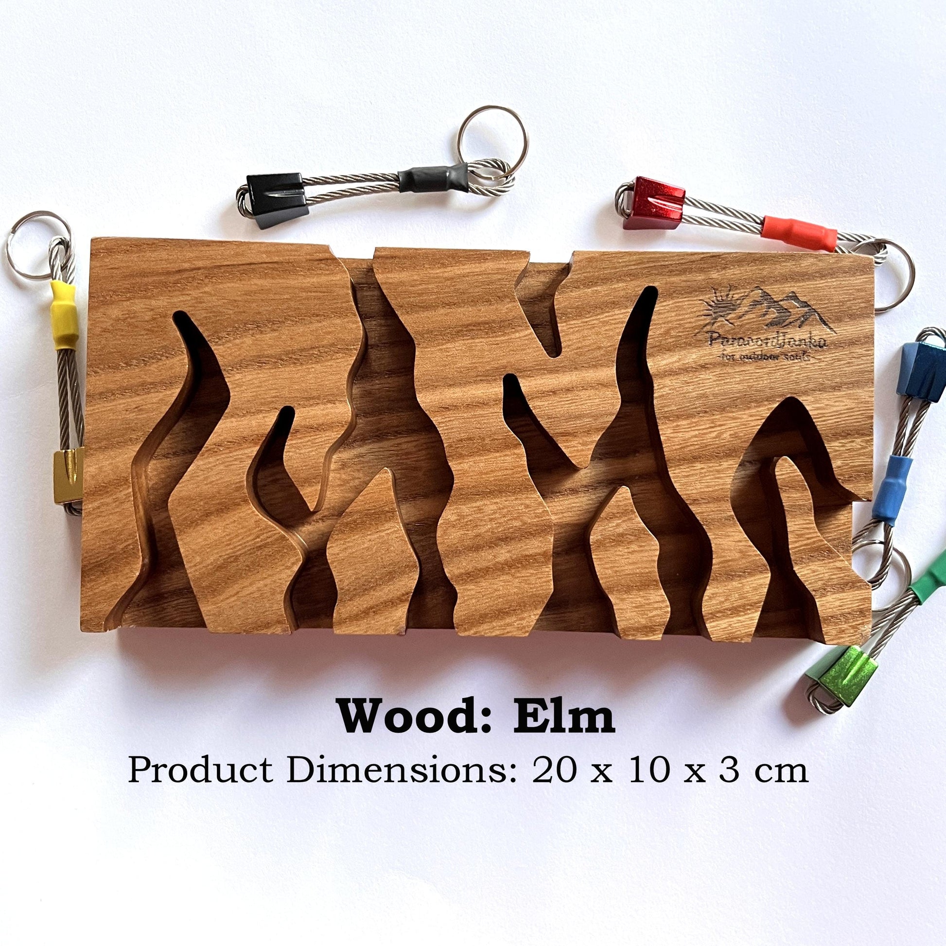 Big Elm Wood Climbing Key Holder for Climbers Gift