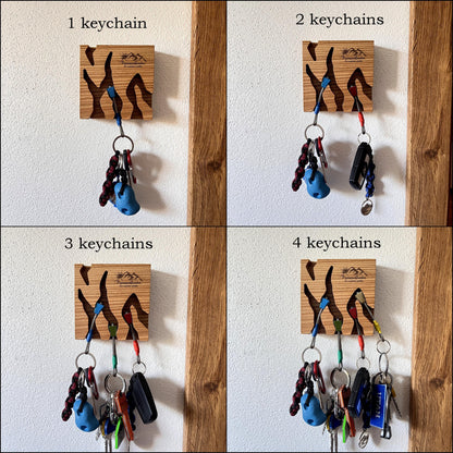 Wood Climbing Key Holder for Climbers Gift