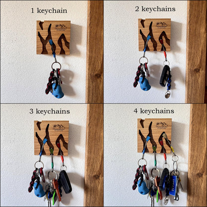 Wood Climbing Key Holder for Climbers Gift