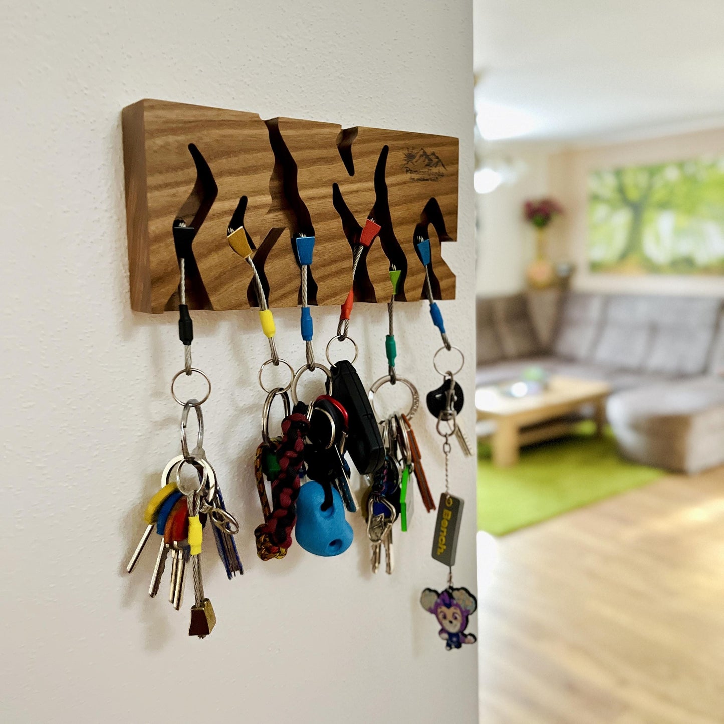 Big Elm Wood Climbing Key Holder for Climbers Gift