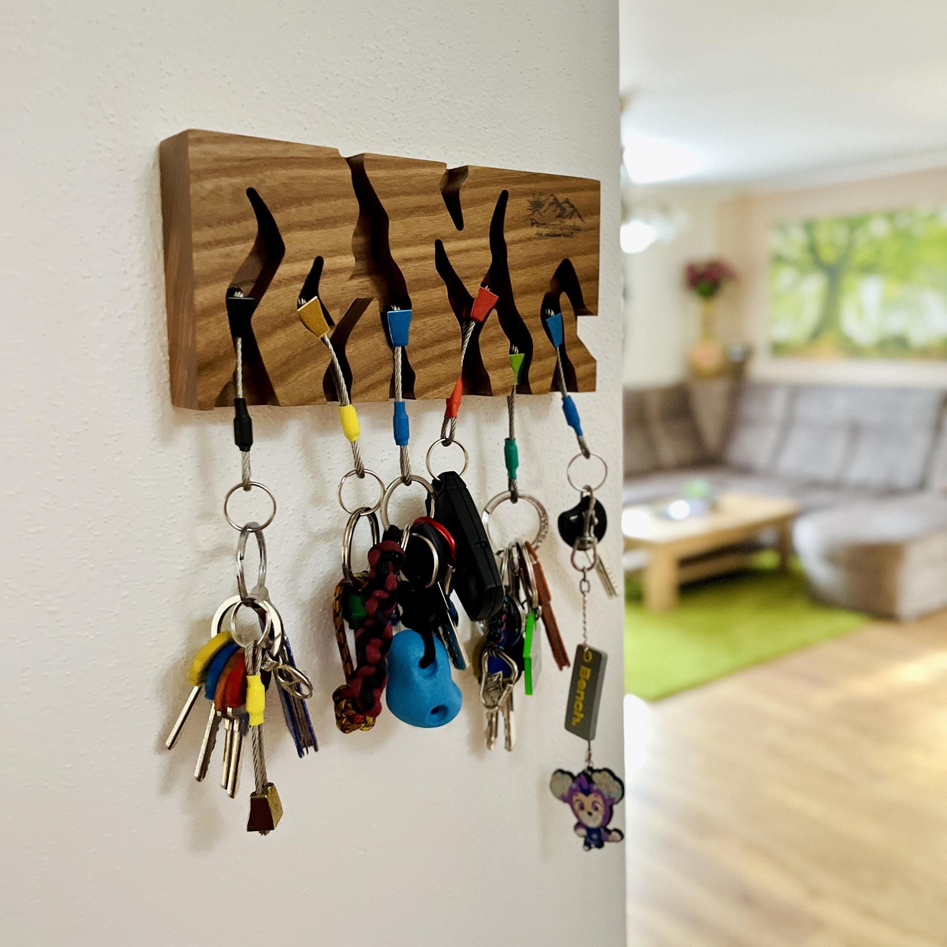 Big Elm Wood Climbing Key Holder for Climbers Gift