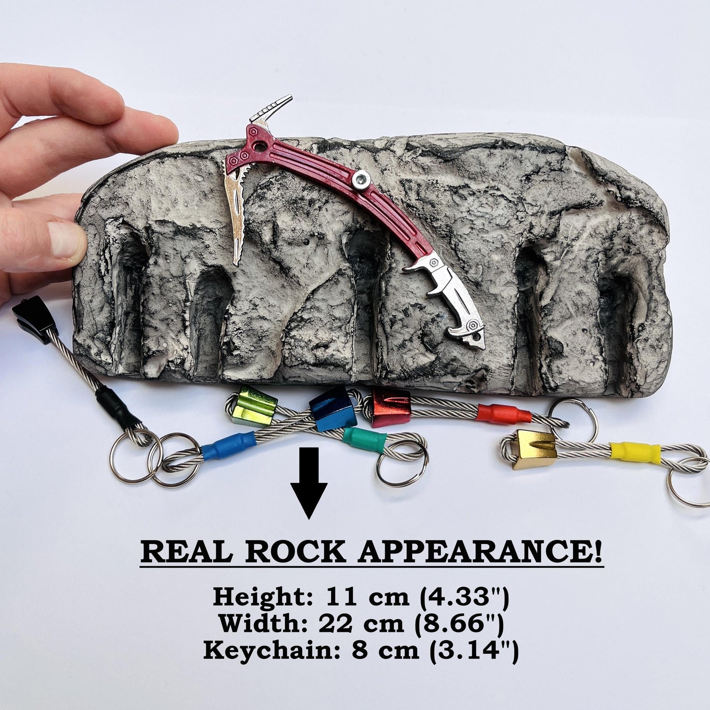 Climbing, Ice Axe Keyholder for Climbers - 5 keys version