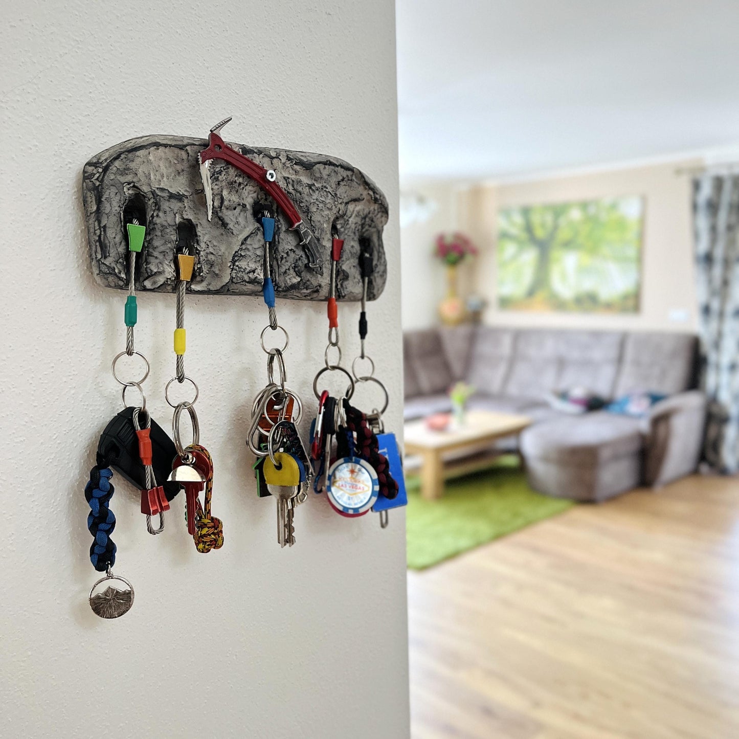 Climbing, Ice Axe Keyholder for Climbers - 5 keys version