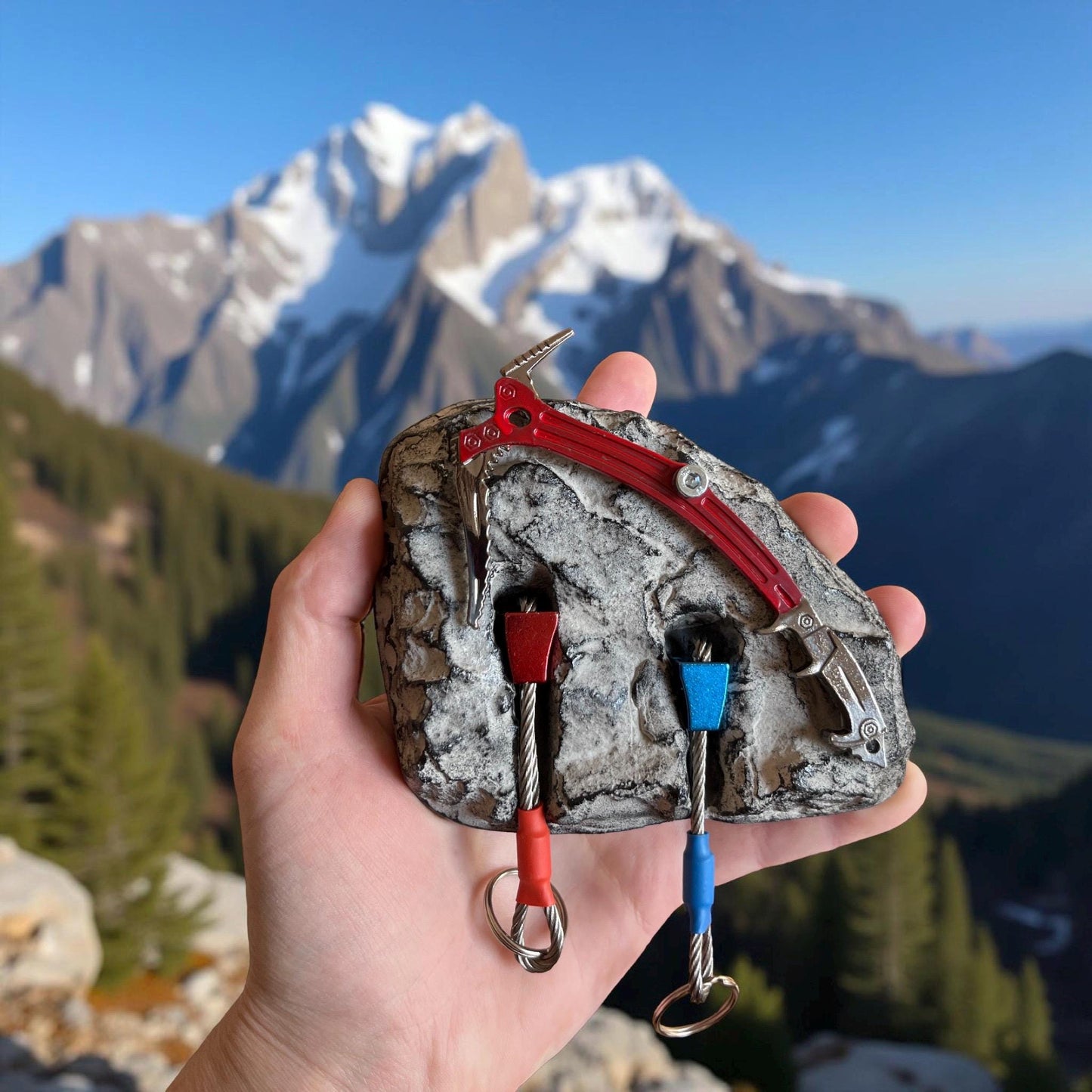 Ice Axe Keyholder for Climbers - 2 keys version