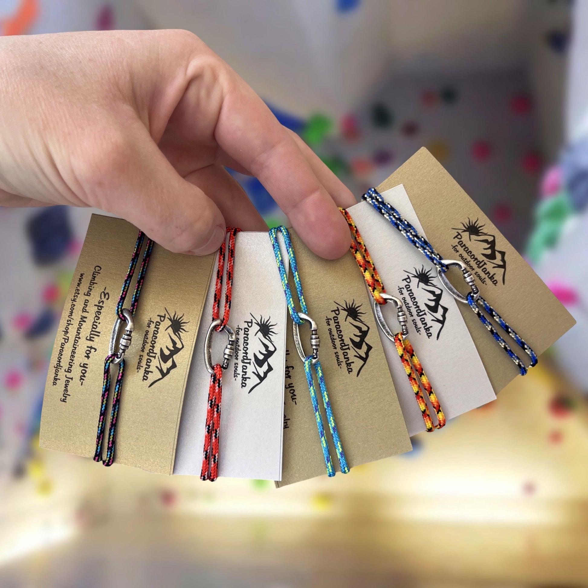 Climbing Bracelet Gift, Climbing Carabiner Jewelry