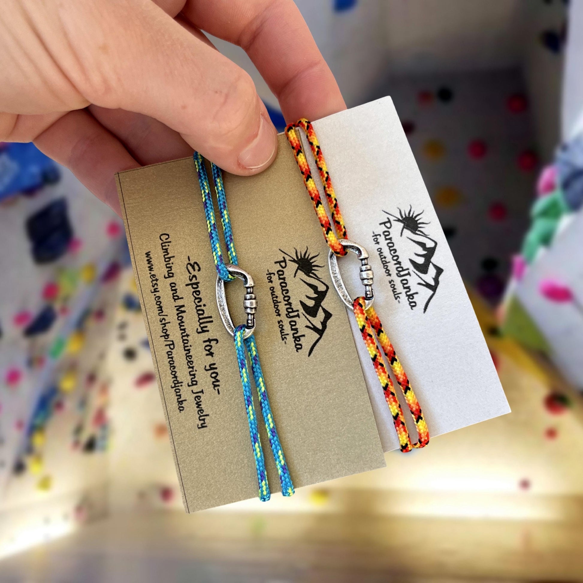 Climbing Bracelet Gift, Climbing Carabiner Jewelry