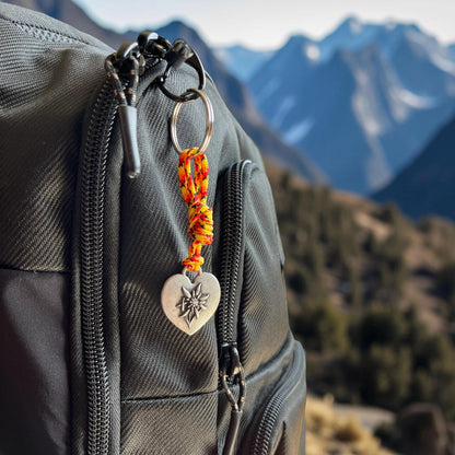 Edelweiss Flower Mountain Keychain Hiking Gift