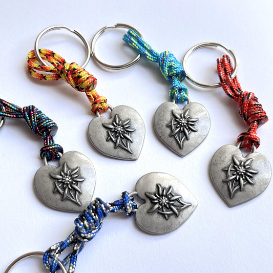 Edelweiss Flower Mountain Keychain Hiking Gift
