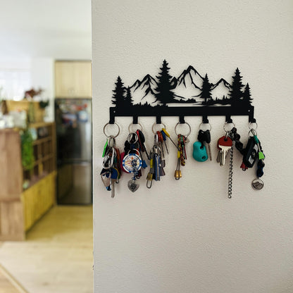 Metal Mountain Key Holder Gift for Hikers and Climbers