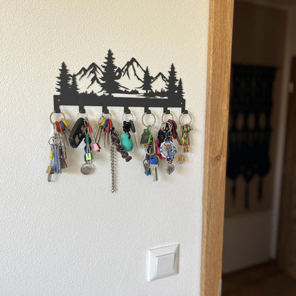 Metal Mountain Key Holder Gift for Hikers and Climbers
