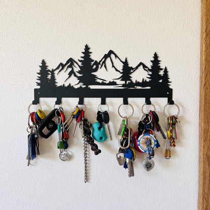mountain metal key holder