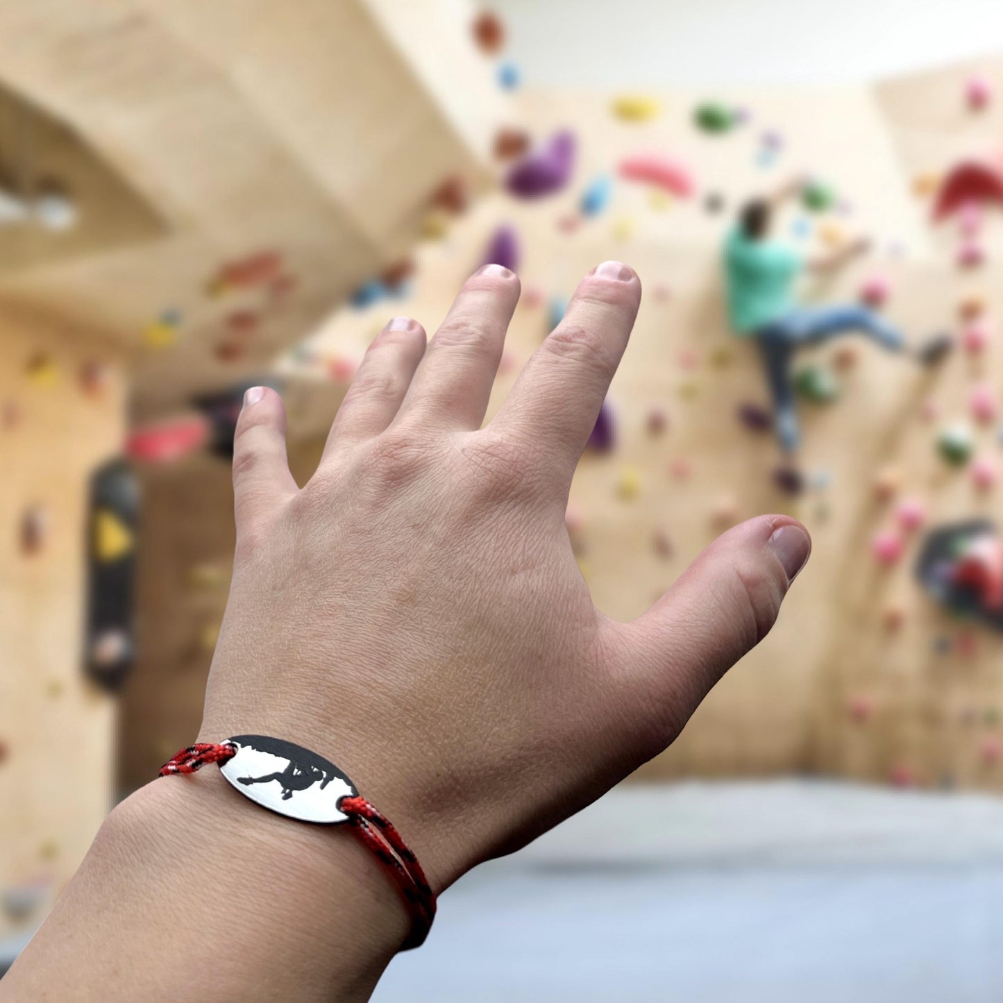 Printed Climbing Bracelet Gift, Climbing Carabiner Jewelry