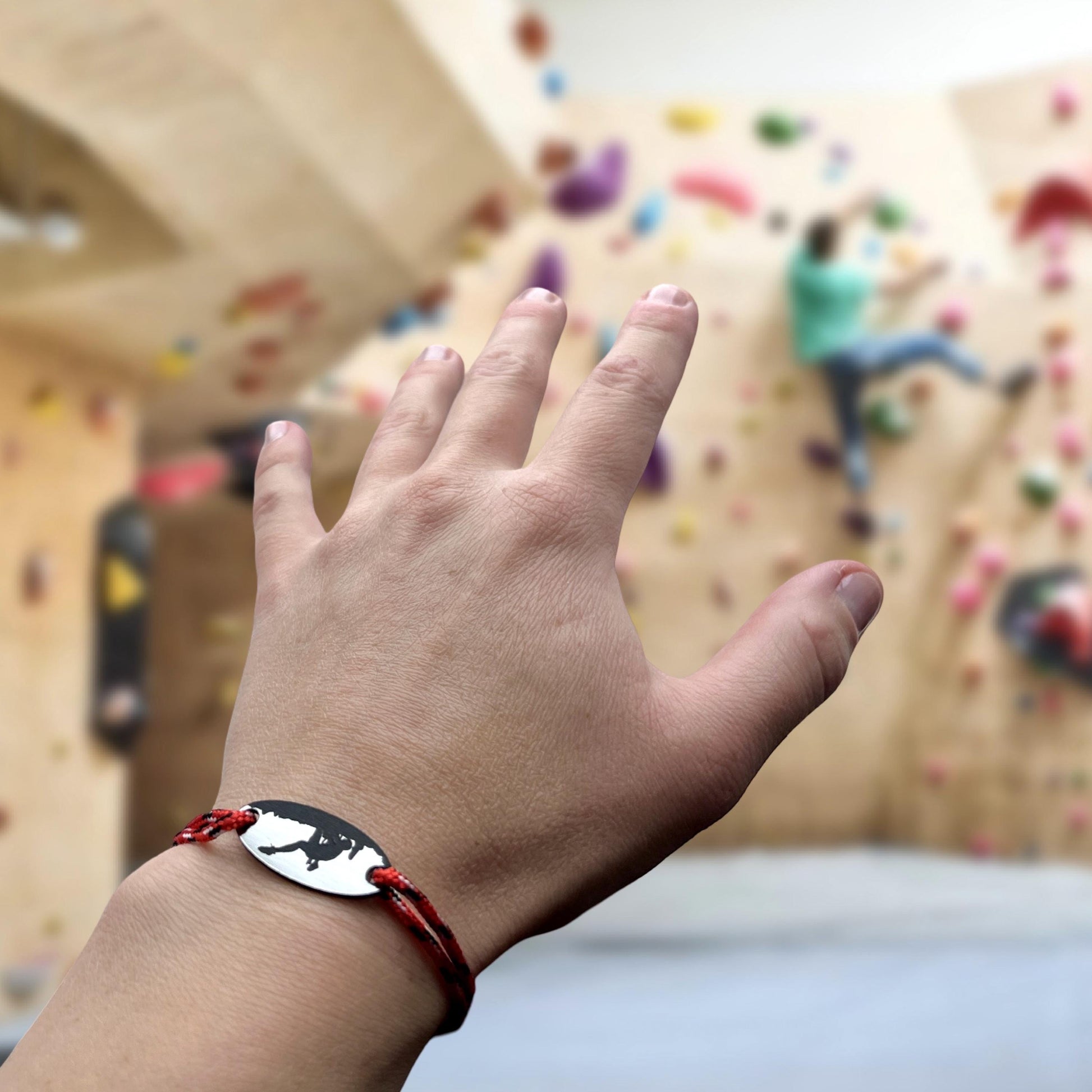 Printed Climbing Bracelet Gift, Climbing Carabiner Jewelry