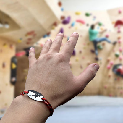 Printed Climbing Bracelet Gift, Climbing Carabiner Jewelry