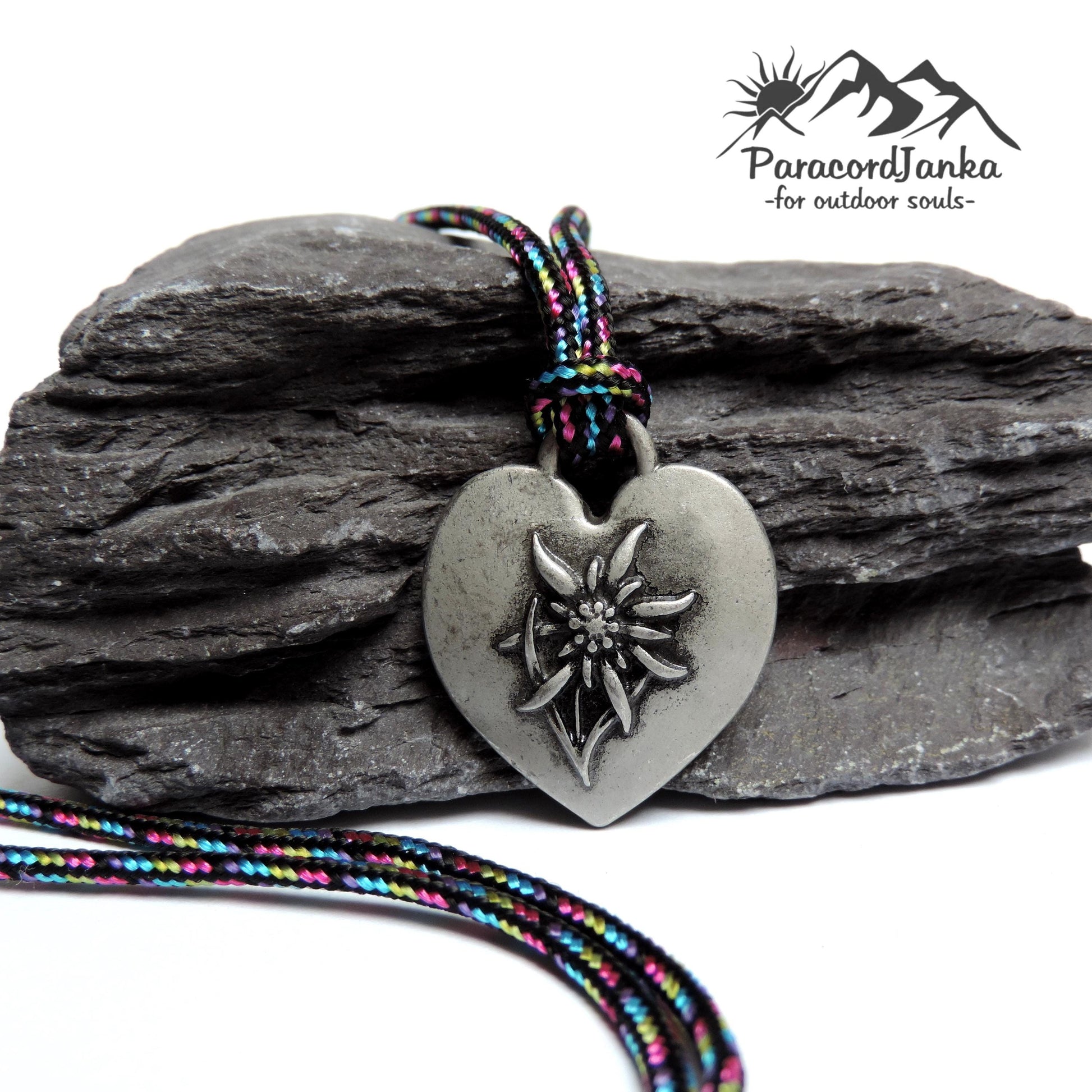 Heart Edelweiss Mountain Necklace Gift