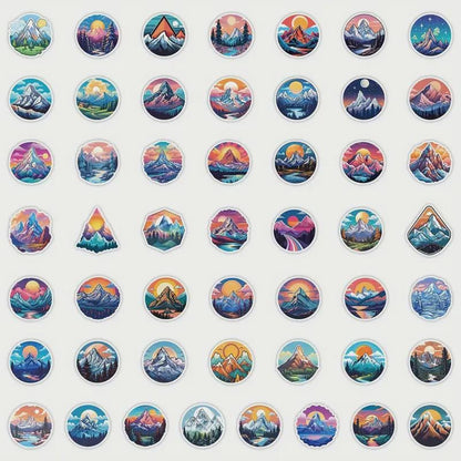 50 pieces Mountain Stickers Gift