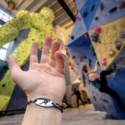 Printed Climbing Bracelet Gift, Climbing Carabiner Jewelry