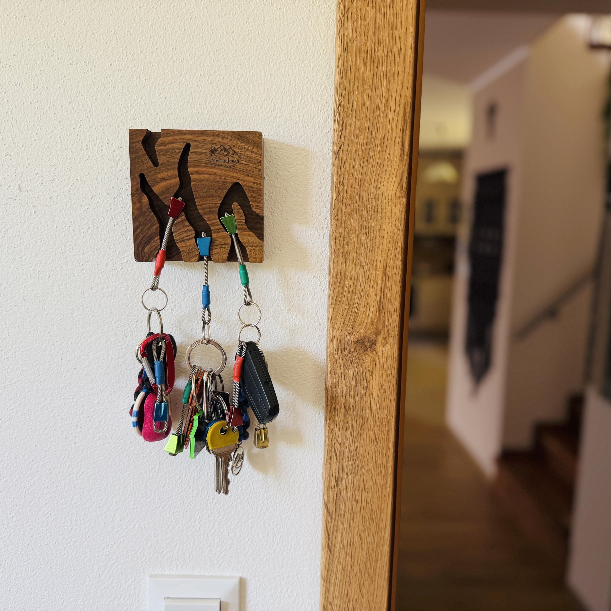 Walnut Wood Climbing Key Holder for Climbers Gift