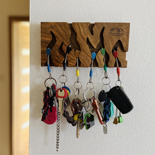 Big Walnut Wood Climbing Key Holder for Climbers Gift