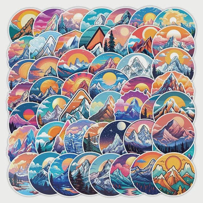 50 pieces Mountain Stickers Gift