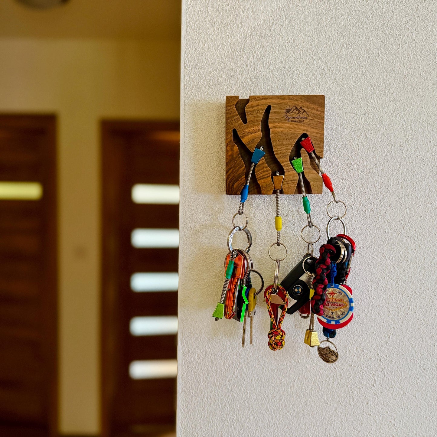 Walnut Wood Climbing Key Holder for Climbers Gift