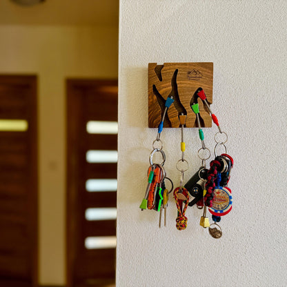 Walnut Wood Climbing Key Holder for Climbers Gift