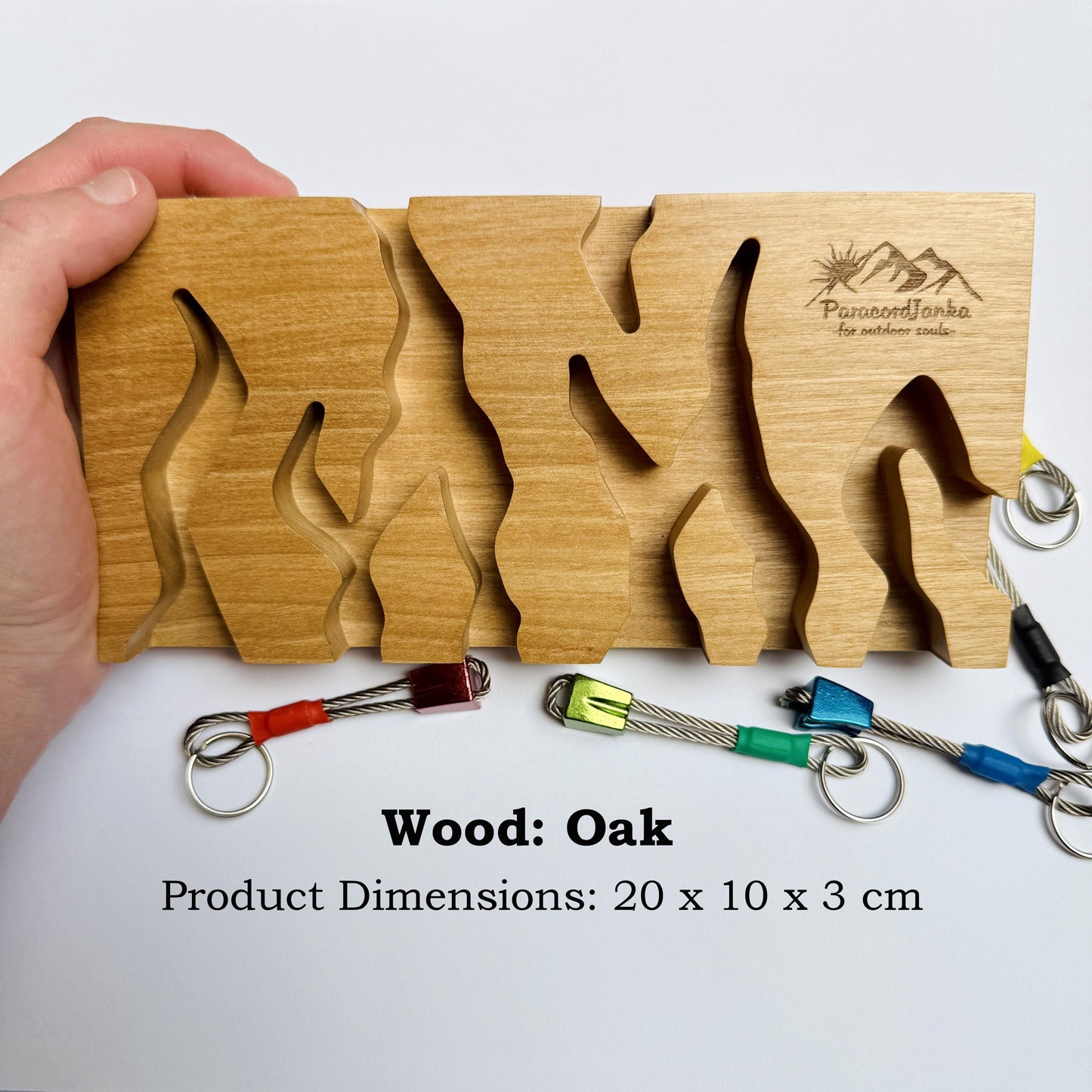Big Oak Wood Climbing Key Holder for Climbers Gift