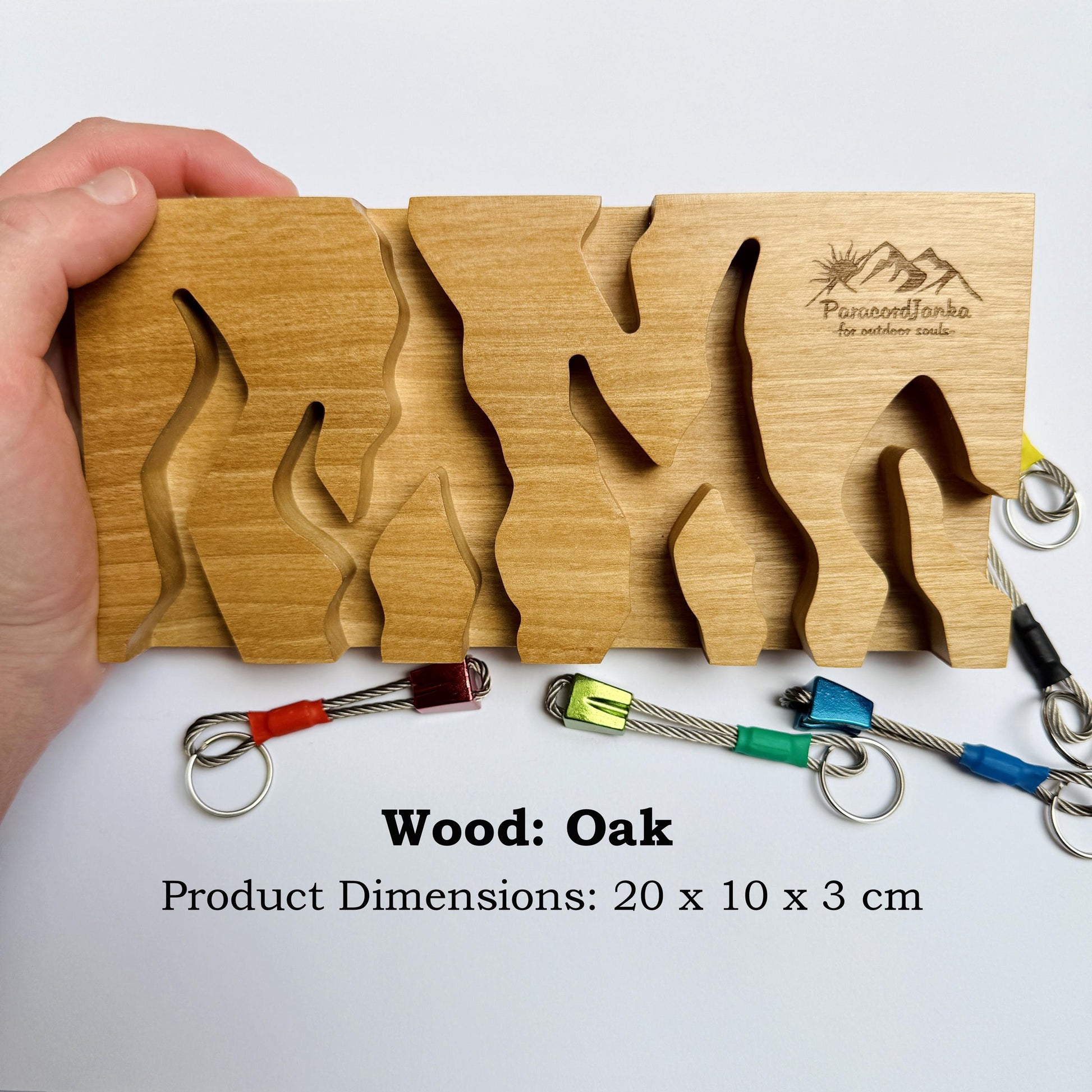 Big Oak Wood Climbing Key Holder for Climbers Gift