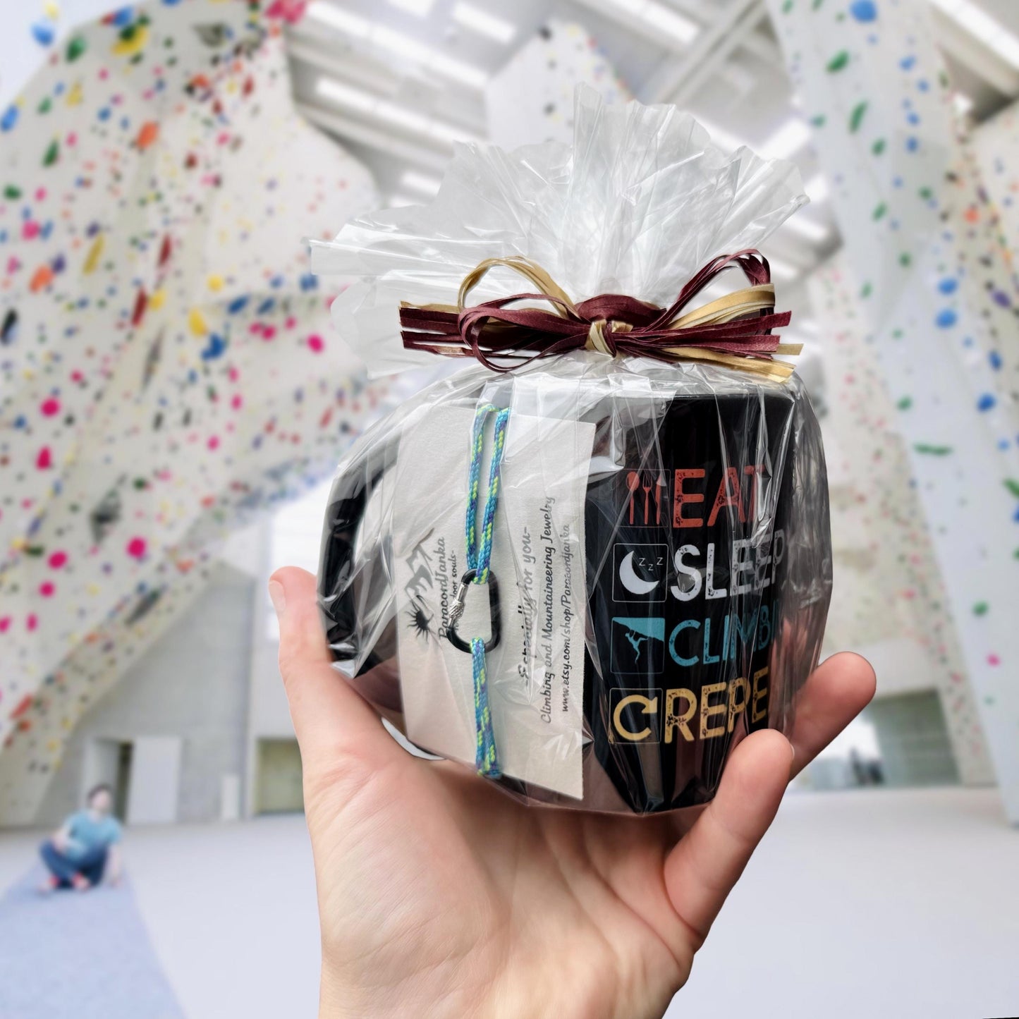 Climbing Mug and Bracelet Gift for Hiker and Climber