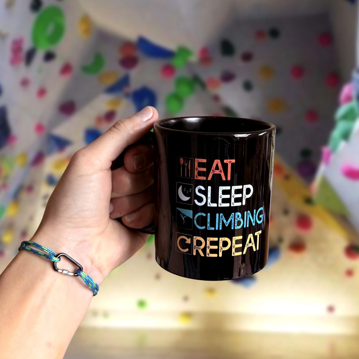 Climbing Mug and Bracelet Gift for Hiker and Climber