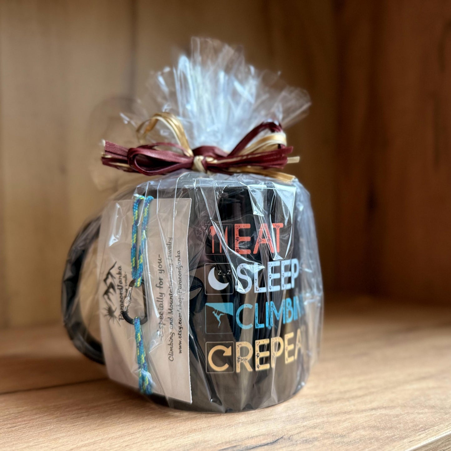 Climbing Mug and Bracelet Gift for Hiker and Climber