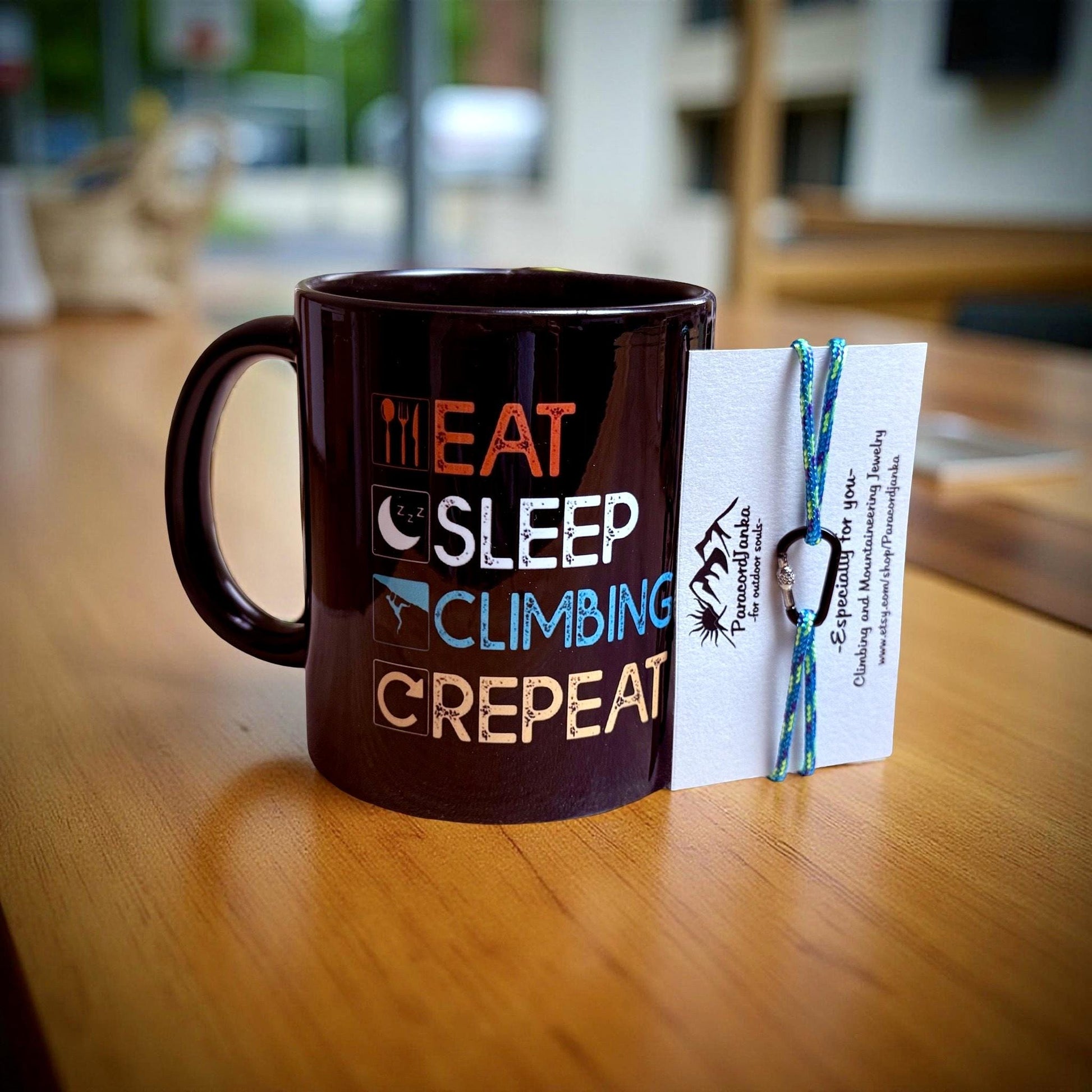 Climbing Mug and Bracelet Gift for Hiker and Climber