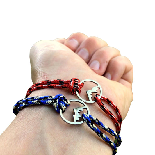 Couple Mountain Bracelets, Climbing Jewelry, Gift for Mountain Lover