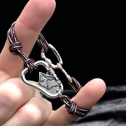 Climbing Carabiner Mountain Bracelet, Climbing Jewelry
