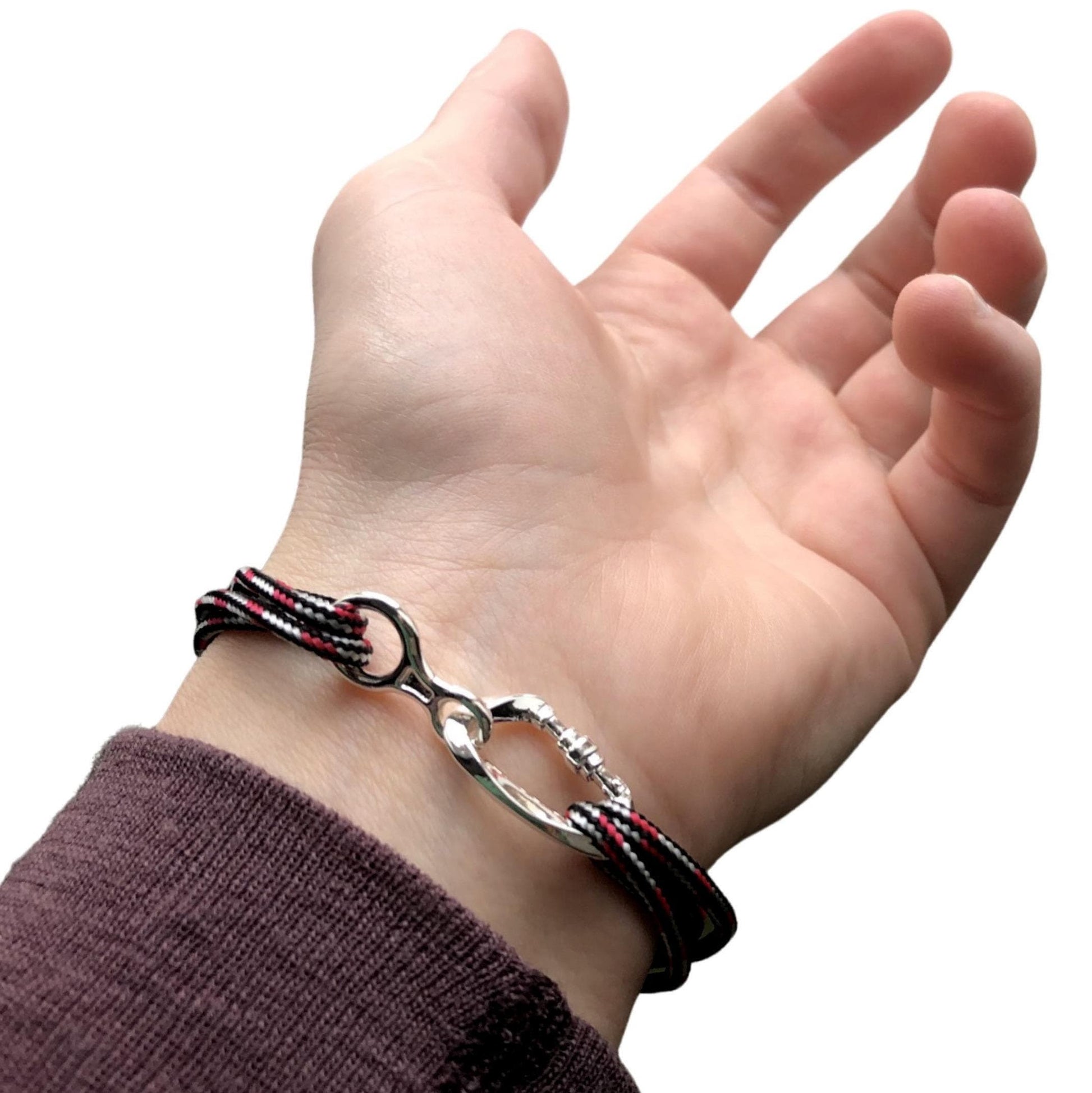Climbing Carabiner Mountain Bracelet, Climbing Jewelry
