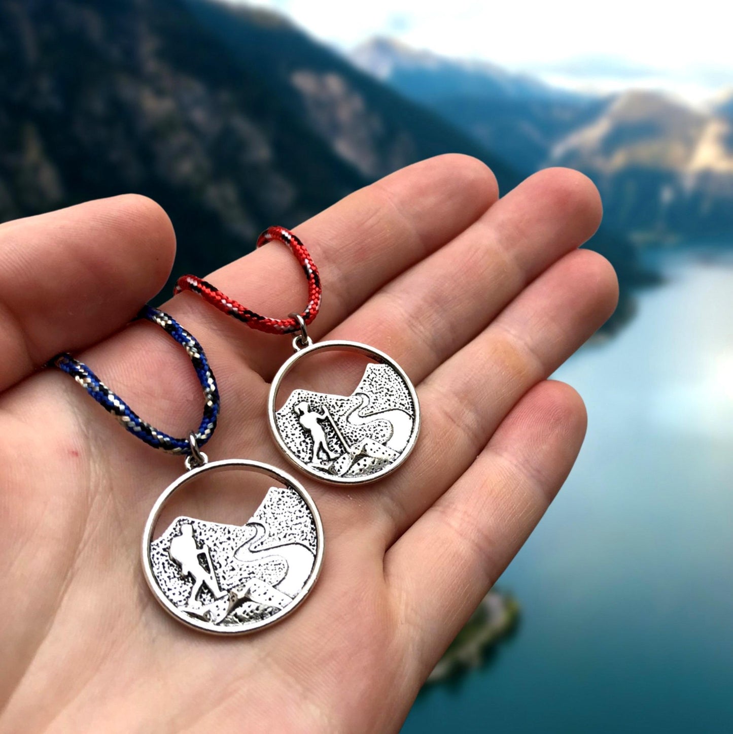 Hiking Mountain Necklace Gift