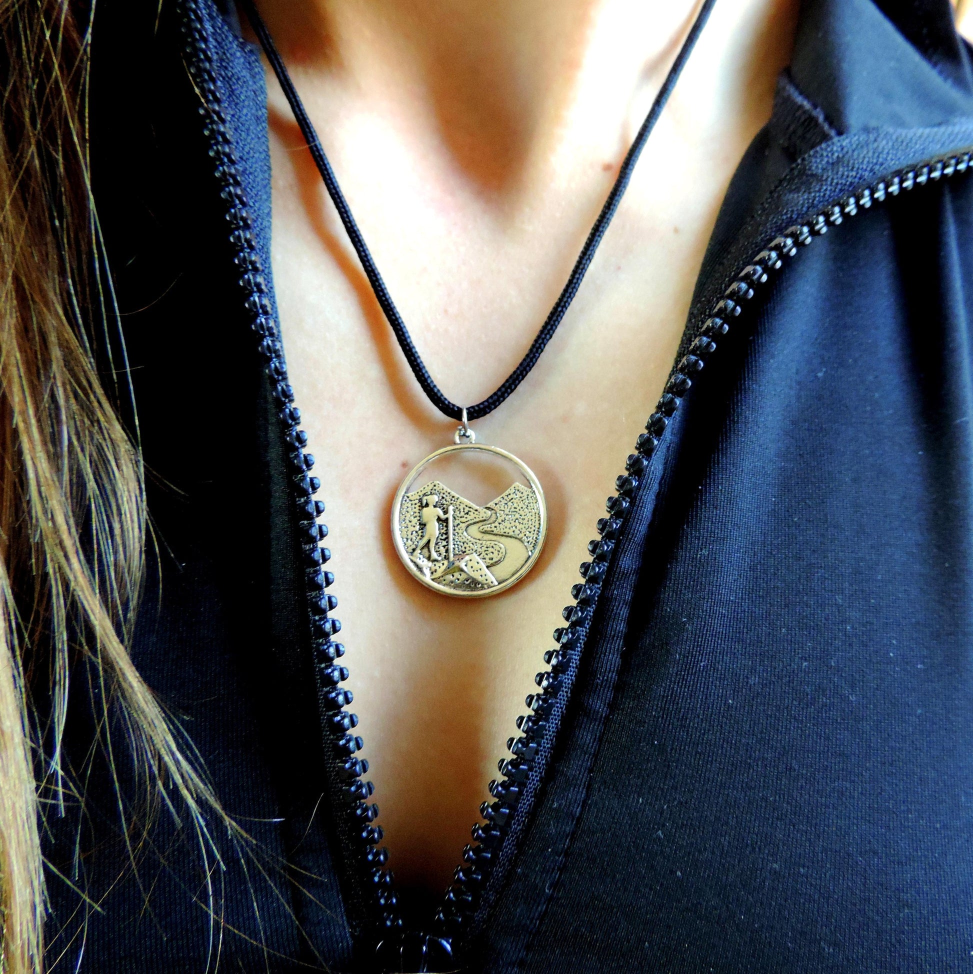 Hiking Mountain Necklace Gift