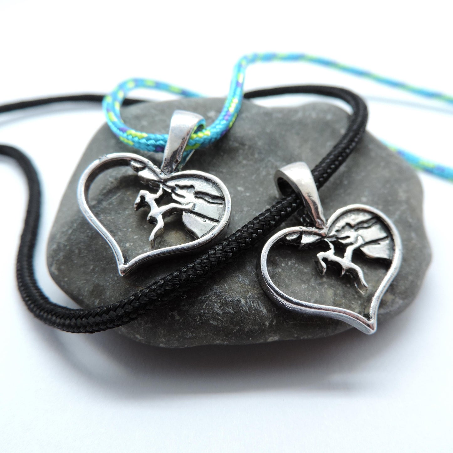Heart Climbing Girl Necklace Jewelry, Gift for Climber