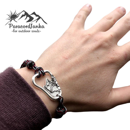 Climbing Carabiner Mountain Bracelet, Climbing Jewelry