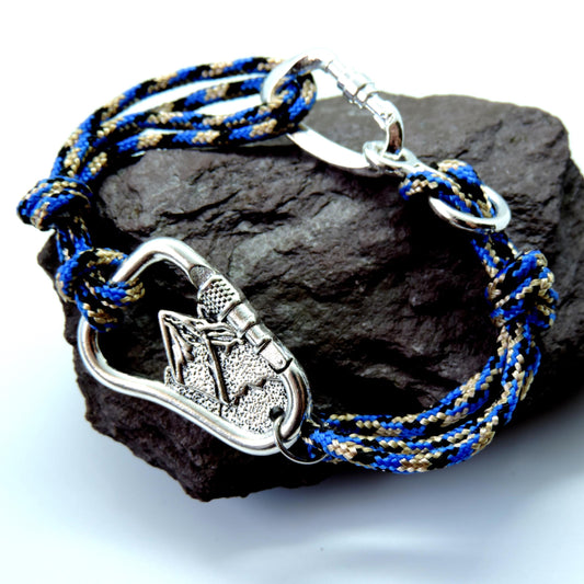 Climbing Carabiner Mountain Bracelet, Climbing Jewelry