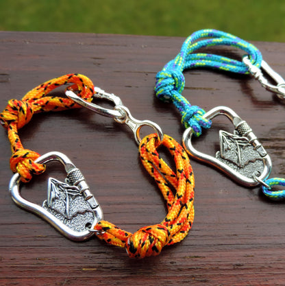 Climbing Carabiner Mountain Bracelet, Climbing Jewelry
