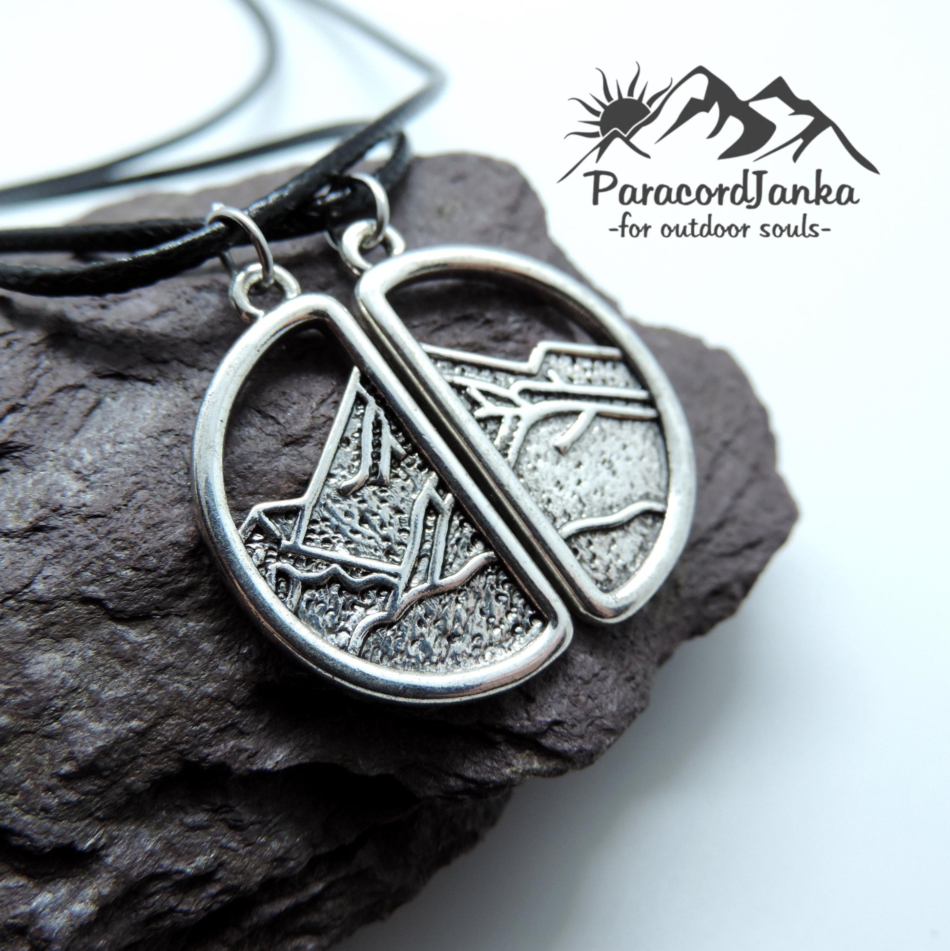 Couple Mountain Necklaces, Climbing Jewelry, Gift for Mountain Lover
