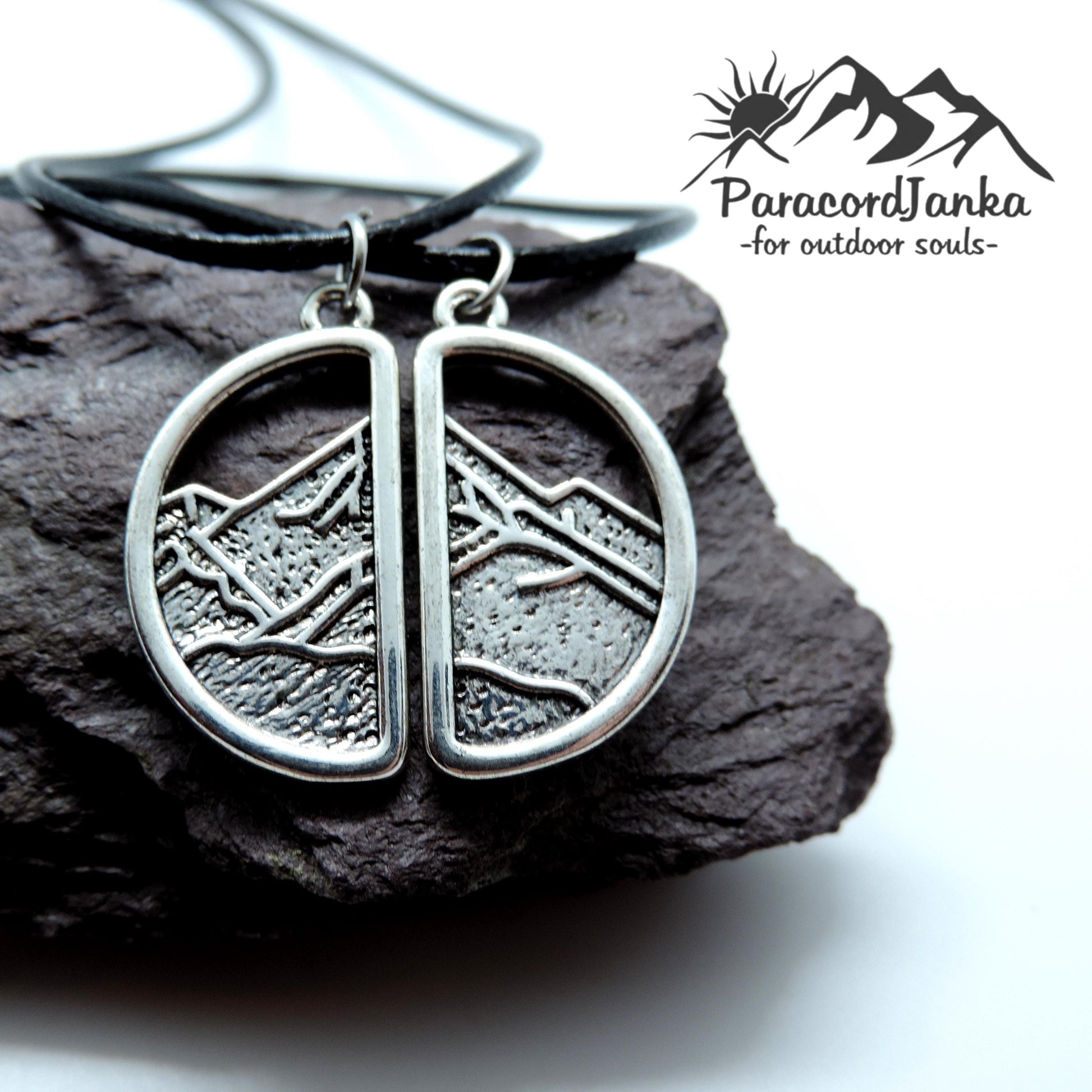 Couple Mountain Necklaces, Climbing Jewelry, Gift for Mountain Lover