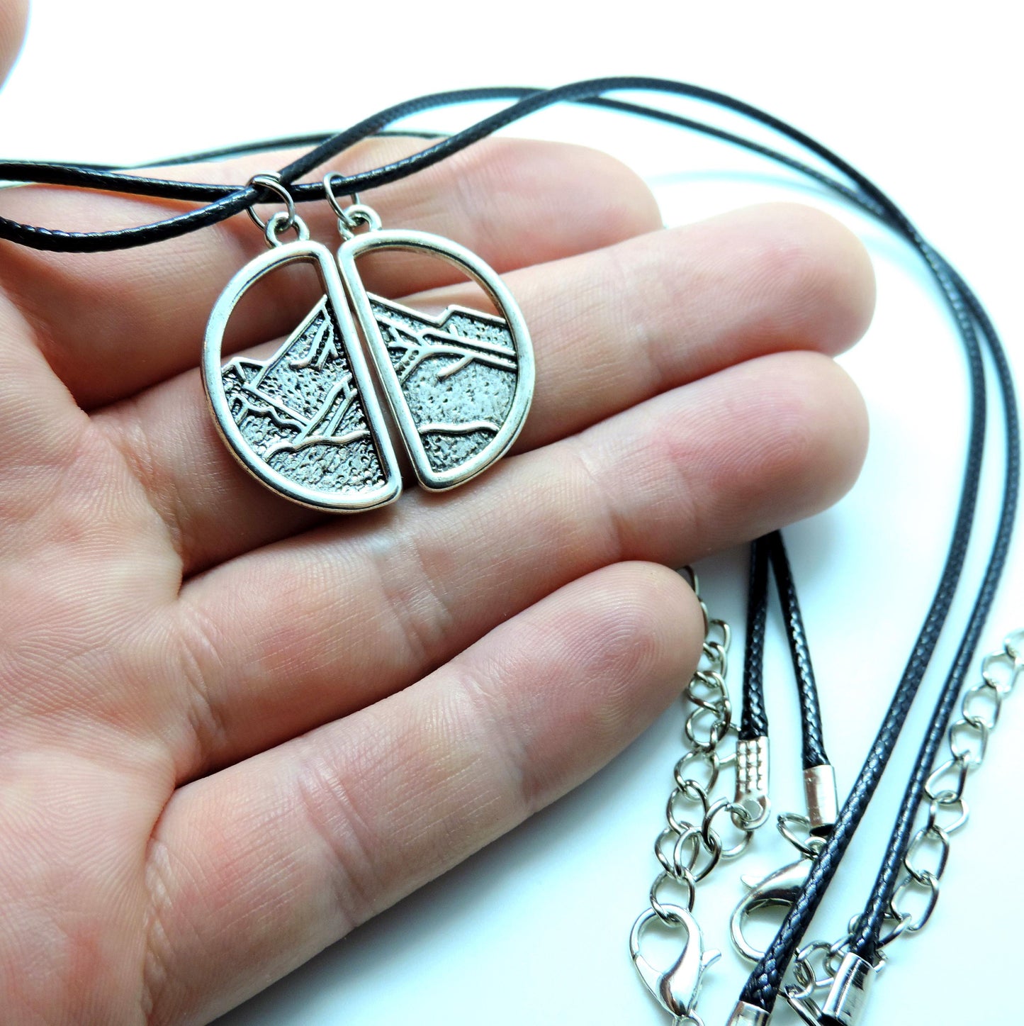 Couple Mountain Necklaces, Climbing Jewelry, Gift for Mountain Lover